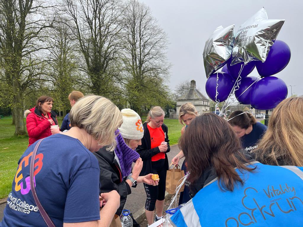 RcmNi's tweet photo. So so proud of all the #midwives and #maternitysupportworkers who walked or ran 5k @StormontParkrun with friends and family this morning! The cupcakes went down well🧁#IDM2023 Thank you for the support @ClaireHanna https://t.co/8rYt2yNVjf