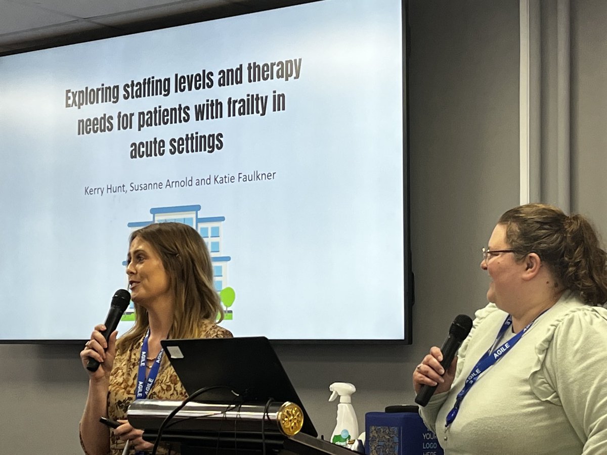 BrianwDolan's tweet photo. Warm, passionate and often funny presentation by the beautiful Katie Faulkner (⁦@dementia_physio⁩) and ⁦@KerryHuntPhysio⁩ at ⁦@AGILECSP⁩ #agileconf23!
The world is a better place because of them 💙👏👏👏 https://t.co/9DGc94gmcN
