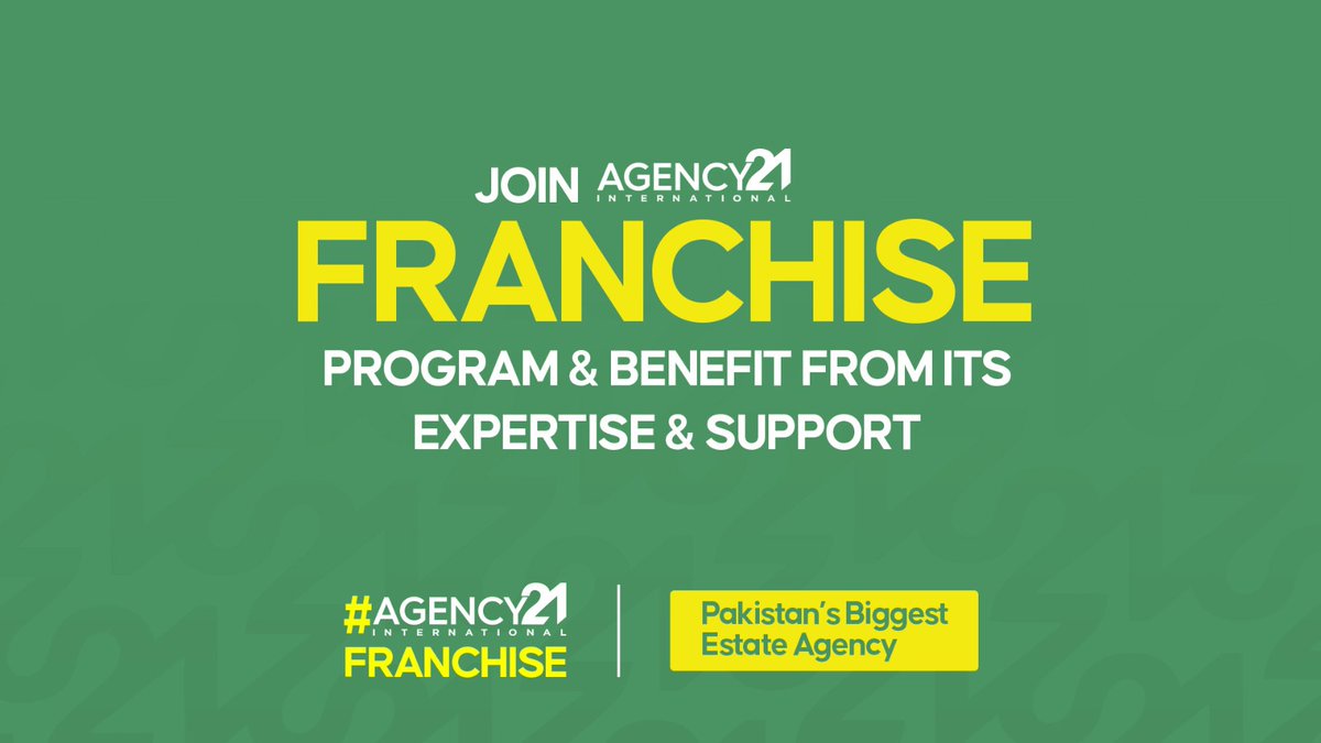 Hamad_HASI's tweet photo. It's wonderful to know that you can contribute to establishing and preserving the reputation of the brand and ensuring that clients have a uniform experience across all Agency21 locations.
#Agency21Franchise https://t.co/uzVcIUfY8R