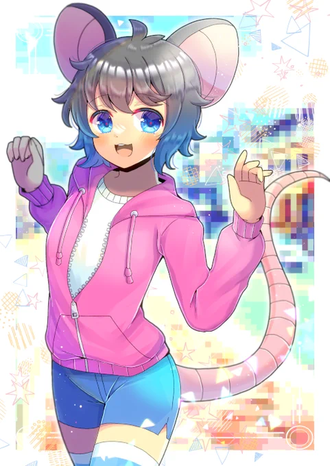海外Vtuberのmori_mouse()さんを描かせて頂きました!リクエスト有難うございます  I drew mori_mouse, a foreign Vtuber! Thank you for your request!  #Commission #Vtuber #kemomimi
