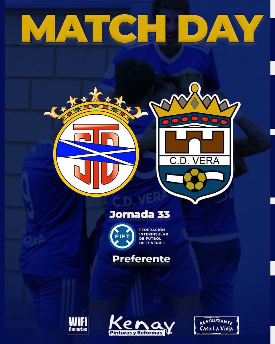 Momento de hacer HISTORIA muchachos 🔵⚽️

🏆 Preferente | Jornada 33 ⚽️

💙 VAMOS <a href="/cdveraoficial/">CD VERA</a> ‼️

🆚️ <a href="/sdtenisca/">S. D. Tenisca</a>
🕗 Hoy 16.30 horas
📍 Virgen de las Nieves

#soydelVera 🔵
