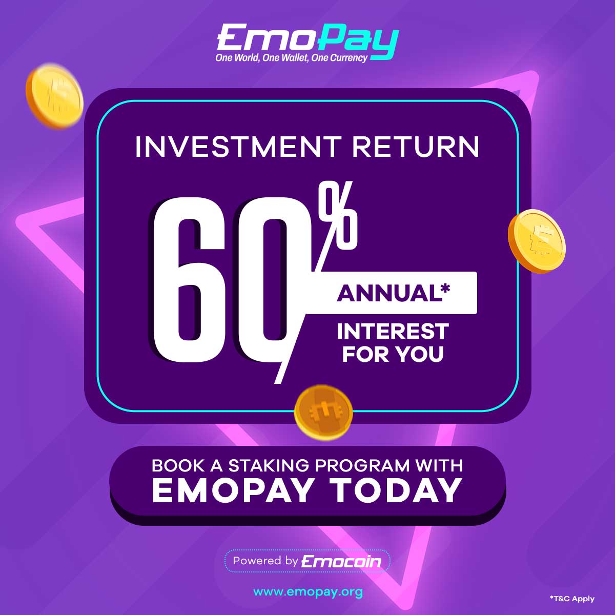 its_emocoin's tweet image. Earn more with Emopay's staking program💰

Sign up now at emopay.org

#InvestSmart #PassiveIncome #StakingProgram #Emocoin #Returns #Invest #FinancialFreedom #crypto #wealthmanagement #investment #Emopay #cryptocurrency #SaturdayVibes #CryptoNews