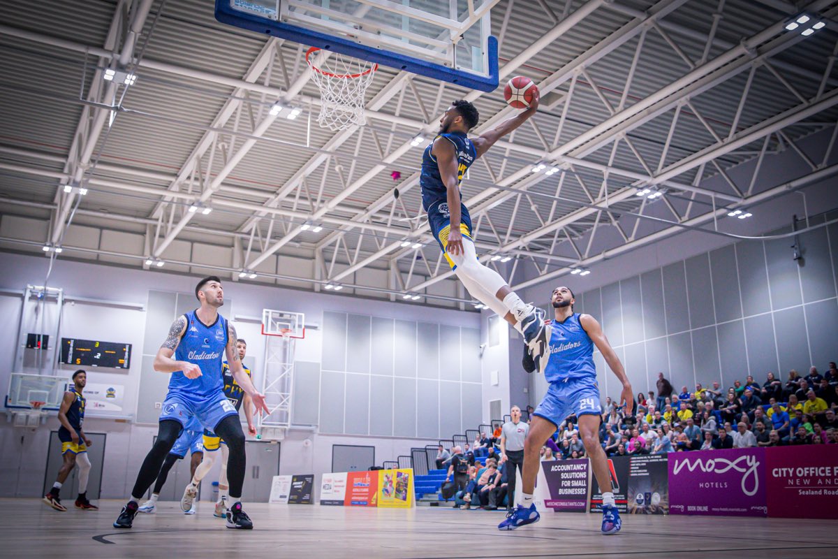 Got to be my favourite shot of the season. We have take off @MaceoJack33 @CheshireNix #KnowOurName #BritishBasketball #Playoffs