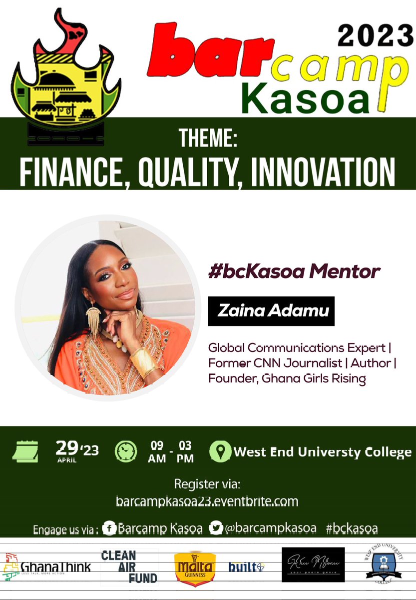 BarcampKasoa's tweet photo. Group mentoring session @ #bckasoa: 
Zaina Adamu @ZainaAdamu - Global Communications Expert|Former CNN Journalist|Author| Founder, Ghana Girls Rising - sharing &amp; engaging Barcampers about #journalism, #communications,  etc  

#Barcamp #Kasoa
#BarcampKasoa https://t.co/EYKsWXnLA1
