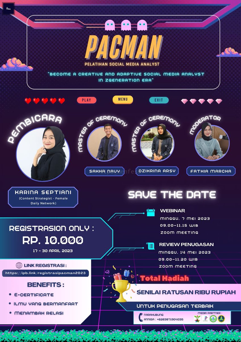 ipb_menfess's tweet photo. -punten cung yang belum daftar pacman, cuma 10rb kalian udah bisa dapet materi + ilmu nya langsung di praktekin secara langsung. langsung d4ftar aja l1nk ada di pict ya, see you guys. https://t.co/EdPly5tgyW