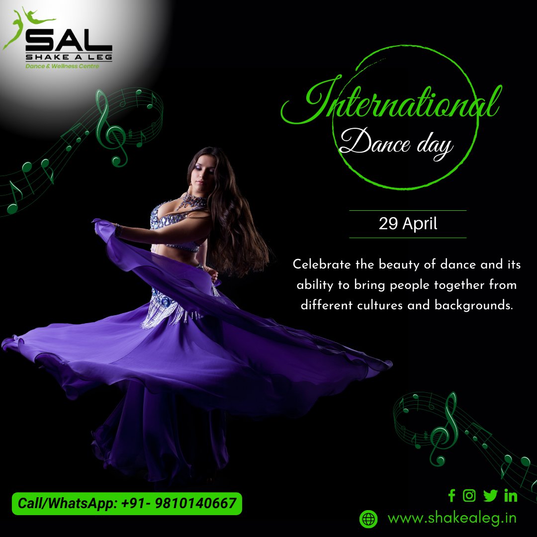 ShakeaLeg_co's tweet photo. International Dance Day!
.
Celebrate the beauty of dance and its ability to bring people together from different cultures and backgrounds.
.
#internationaldanceday #danceday #bollywooddance #salsadancing #salsa #dancing #Gurgaon #India #shakealeg #Zumba #Yoga #stayfit https://t.co/K0xSAqwnSr