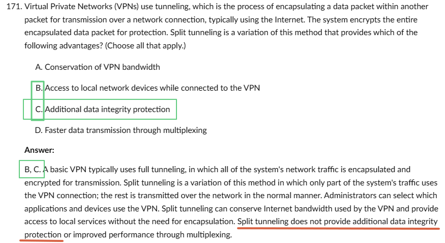 KSKspeaking's tweet photo. This is from CompTIA Network+ Practice Tests: Exam N10-008, 2nd Edition by Craig Zacker.
@Sybex Please correct. https://t.co/wOdEQmkWno