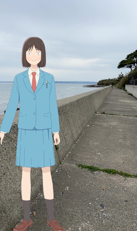 MIT01168723's tweet photo. せっかくのイベントなので初日に全キャラコンプしてきた。

#スキップとローファー
#聖地巡り
#木ノ浦海岸 https://t.co/rquTsMSVCF