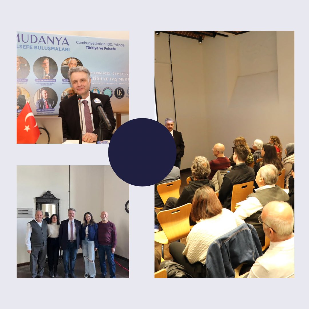 BUUFelsefe's tweet photo. Mudanya | Felsefe Buluşmaları 💜

Prof. Dr. A. Kadir Çüçen ile Dr. Öğr. Üyesi Mehmet Fatih Elmas’ın düzenlediği ve Remzi Demir’in katılımı ile gerçekleştirdiğimiz “Felsefenin Yüzyılı” etkinliğine bölümümüz ve topluluğumuz olarak katılım sağladık.🙆‍♀️ https://t.co/Hp64usMUWR