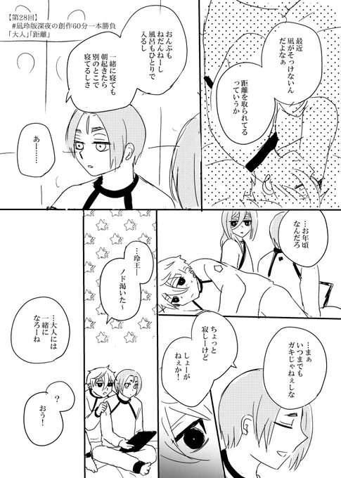 【第28回】  #凪玲版深夜の創作60分一本勝負 「大人」「距離」