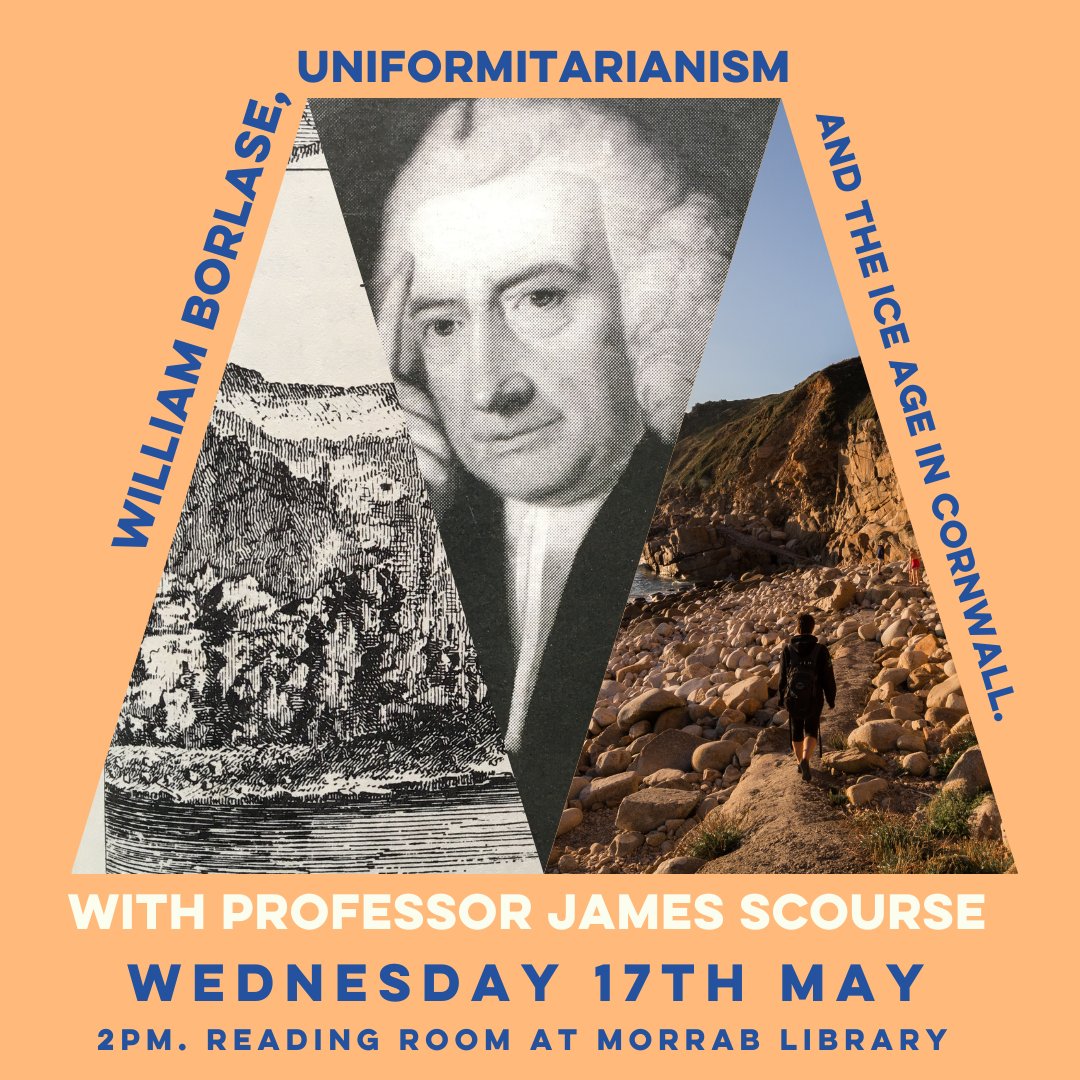morrablibrary's tweet image. Our next talk is from Prof James Scourse - William Borlase, Uniformitarianism and the Ice Age in Cornwall. Find out more here: bit.ly/41L8vCI .
Tickets are allocated by a ballot system. #LibraryTalks #Borlase #IceAge #Geology #CornishGeology #Uniformitarianism