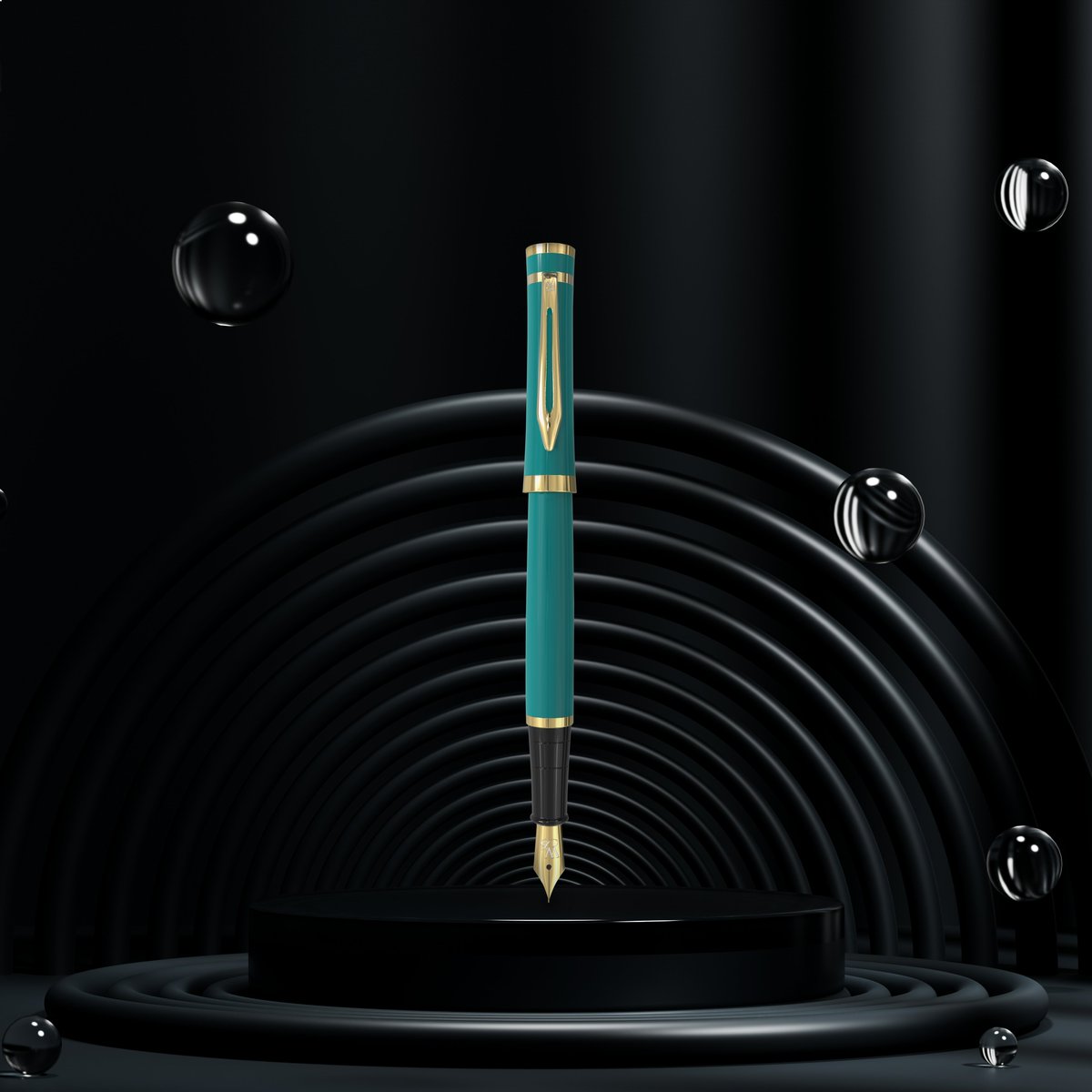 WordsworthBlack's tweet photo. Have you ever felt like your writing needed a little extra pizzazz? Well, say hello to Wordsworth &amp; Black's Turquoise with Gold Trim Fountain Pen from the Erudite Collection 💚💚💚 https://t.co/lmzmJ6PjnB