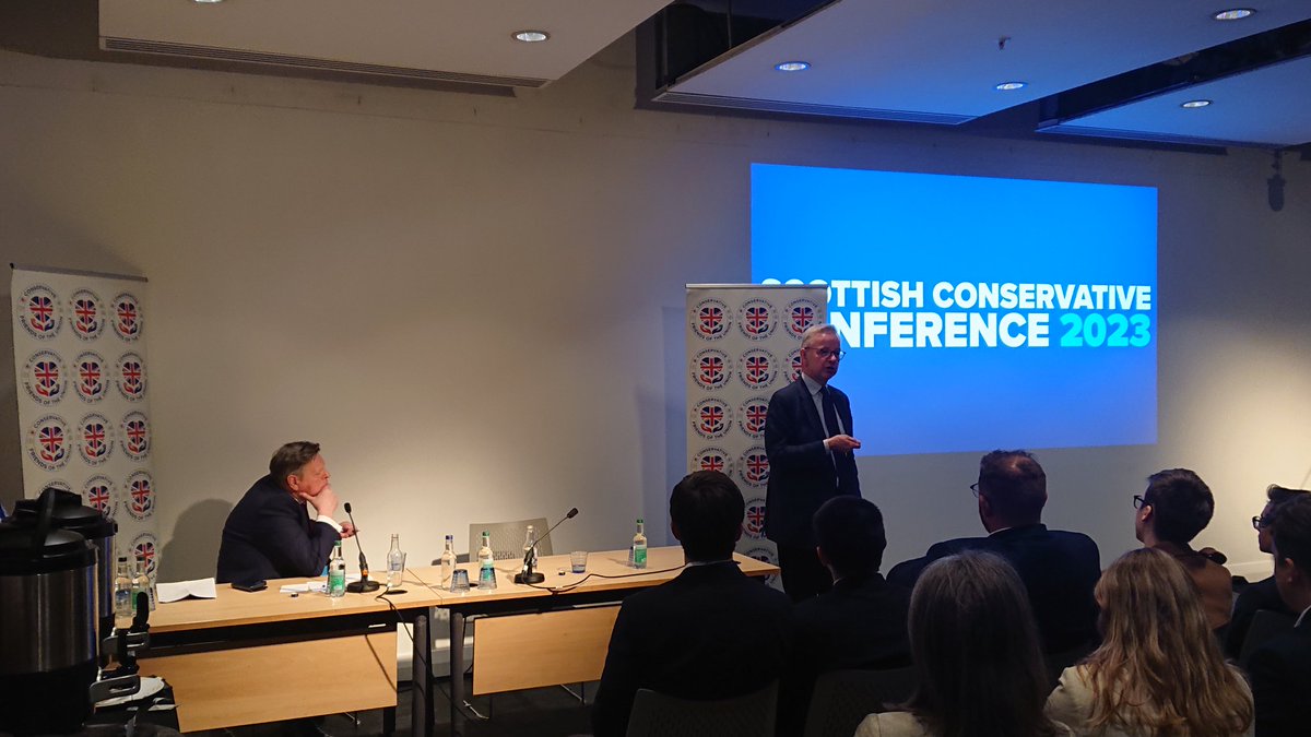 RealStephenKerr's tweet image. On the Scottish Conservative Conference fringe with @michaelgove, who never says no to coming home to Scotland.

As @ConsFrUnion we must be bolder about promoting our country to people the SNP have lied to.