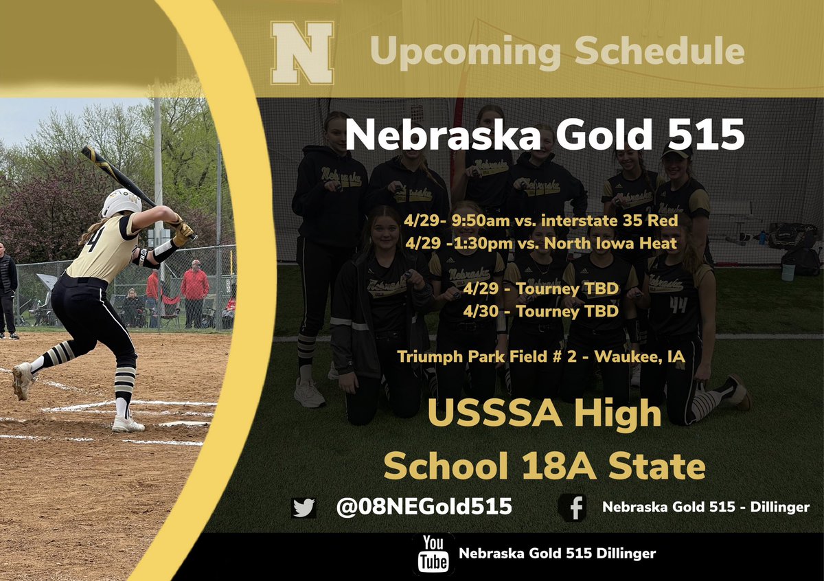 08NEGold515's tweet photo. This weekends schedule! https://t.co/41P92SP62J