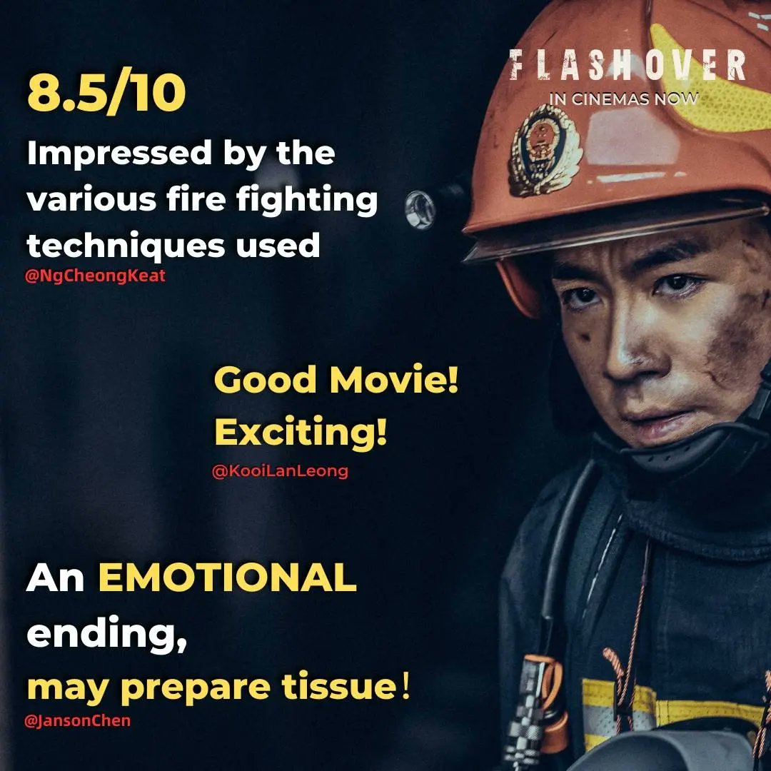 mmCineplexes's tweet image. Selamatkan nyawa atau padamkan api? #Flashover kini di pawagam, saksikan keputusan abang bomba di pawagam mmC sekarang!

#GSCMovies #disastermovie #ChineseMovies #firefighters #actionpacked #thrilling #heroism