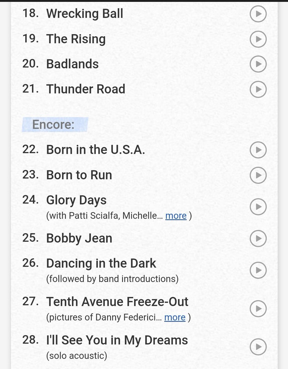 BruceTourNews's tweet photo. The setlist from the show in Barcelona (night 1), April 28th 2023
Human Touch made its tour debut!!! https://t.co/hhVs6AoLFb