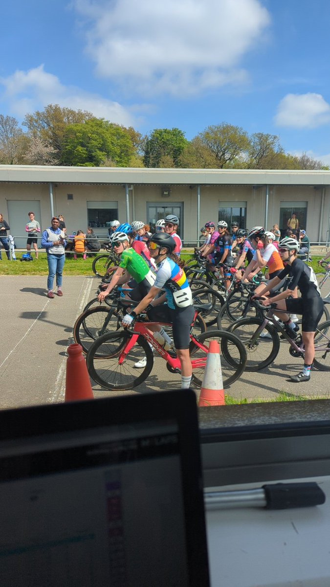 Pre race briefing for women in progress