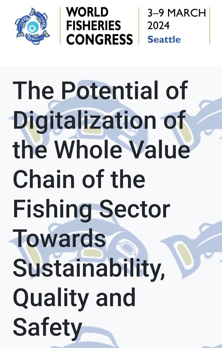 ltaboadaantelo's tweet photo. 📢📢 You can submit an abstract to the session we organize in the World Fisheries Congress 2024 @world_fisheries about digitalization of the fishing sector value chain. Don't forget it! ⏰️Deadline: June, 30th. You can do it at https://t.co/3dfZ8of870…
✉️ For + info, please DM https://t.co/LQj87UTGUA