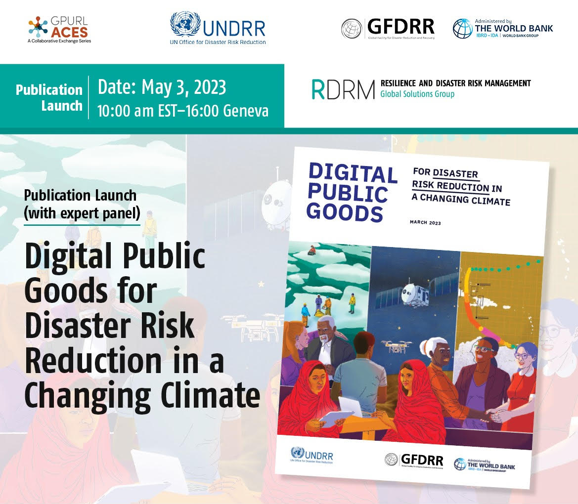 UNDRR's tweet photo. 🗓️ SAVE THE DATE | 3 May 2023 | 10 am - 4 pm EST
Representatives from international organizations and governments will discuss how digital technologies can benefit the most disaster and climate-vulnerable populations. 
Access link and event details ➡️ https://t.co/IL0r0uMwrq https://t.co/DfuLuRBxQR