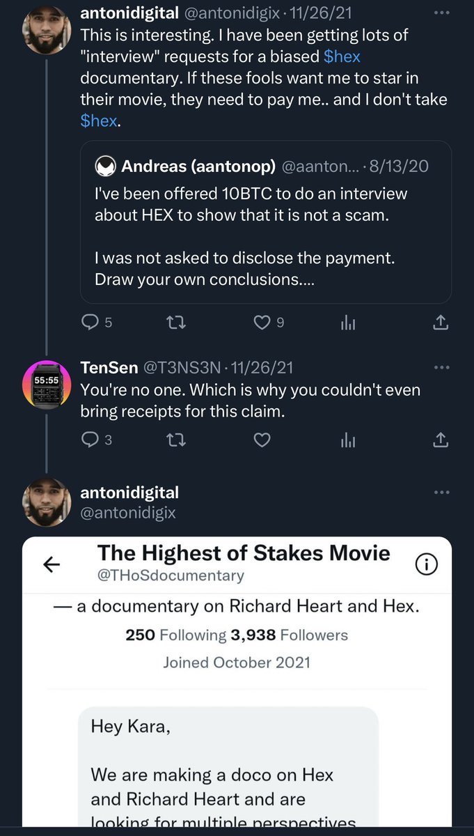 CryptoKaleo's tweet image. Lmfaooo people are out here controlling multiple accounts buying likes &amp;amp; RTs and then replying to themselves in the comments, but still stupid enough to leave receipts.

1st account bio: Queen of Crypto Twitter 👑
2nd account bio: Former boxer turned crypto investor 

Both: Kara