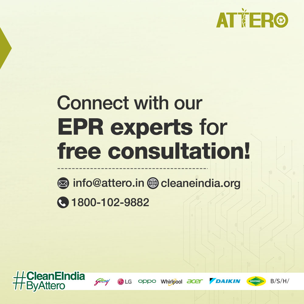 AtteroIndia's tweet photo. Step into a new era of sustainability with Attero! Stay tuned to know more about the New E-Waste EPR Rules 2022 that are in effect since 1st April.
Call us for a doorstep pickup: +1800-102-9882
#Attero #Sustainability #EPR #Ewaste #NewRules #SustainableFuture #EPRRules https://t.co/M78YQXbas9