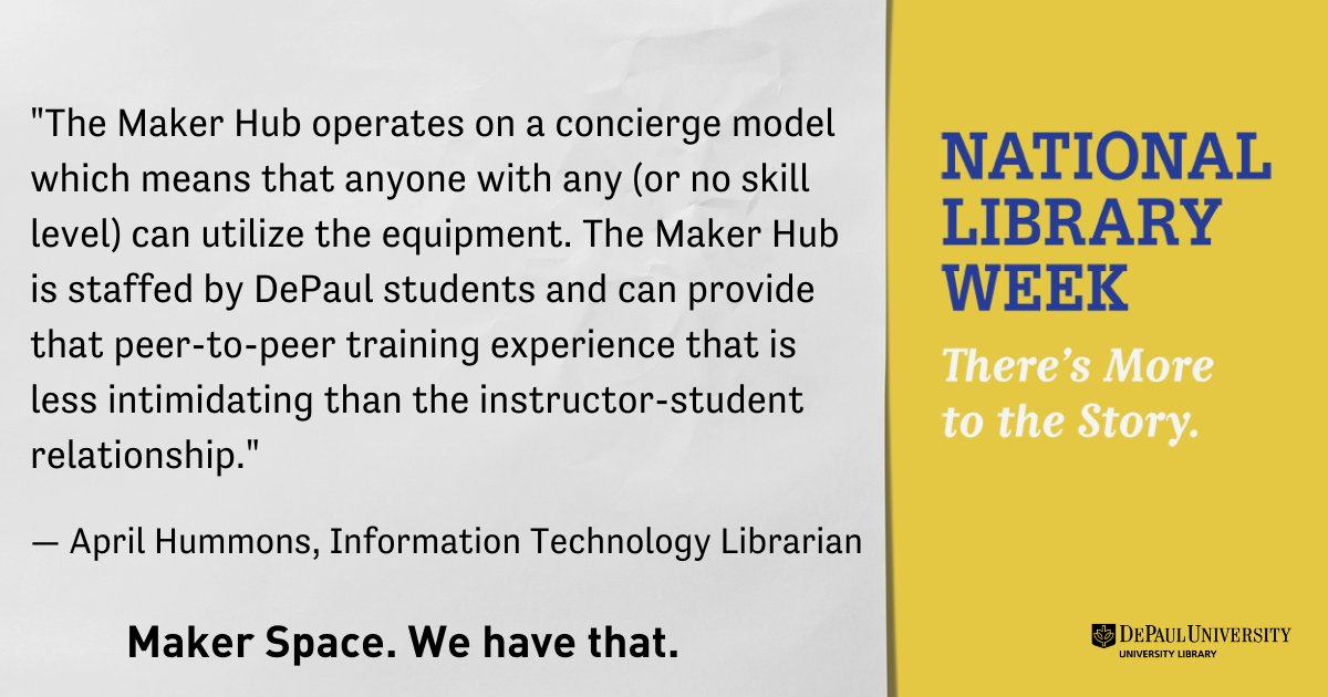 DePaul University Library tweet media