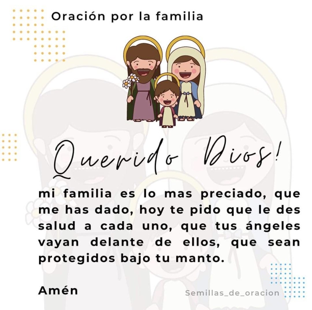Amar a la familia es: Sentir los brazos de Dios que nos abraza día a día.  Oremos por todas las familias y la tuya!!! #familia #oracion #sabado  #sagradafamilia #semillasdeoracion #mayo #abril #gracias #, image size:1080x1074