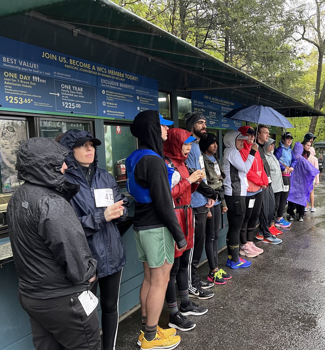 TheWCS's tweet photo. Rain in the forecast for #WCSRunForTheWild but we're all smiles. Thanks to everyone ready to run and walk for wildlife. https://t.co/GEZoL8cCuN
