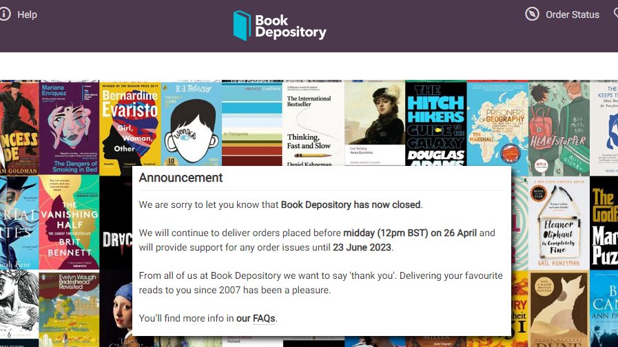 jkashort's tweet image. #RIP #bookdepository 😭😭😭