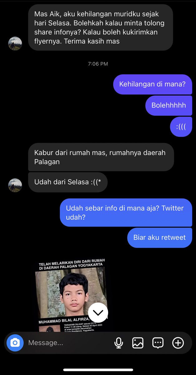 nksthi's tweet photo. Temen-temen di Twitter, khususnya yang di Jogja, aku minta tolong retweet/sebarkan berita kehilangan ini, ya. Terima kasih. 🙏 https://t.co/kh1Ed0AiFy