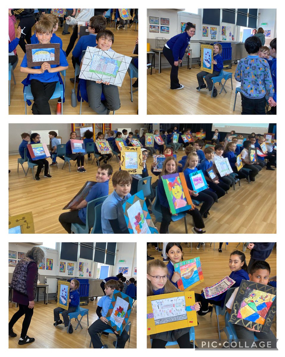 _missP_123's tweet photo. A fabulous end to Y4’s gallery topic, showcasing their work to the school and parents! 60 unique &amp; creative pieces of art🤩 The children loved recieving praise on their work! Everyone is an artist 👩🏼‍🎨 🎨🖼 #roathea @roathparkprm https://t.co/kzwusHSzWa