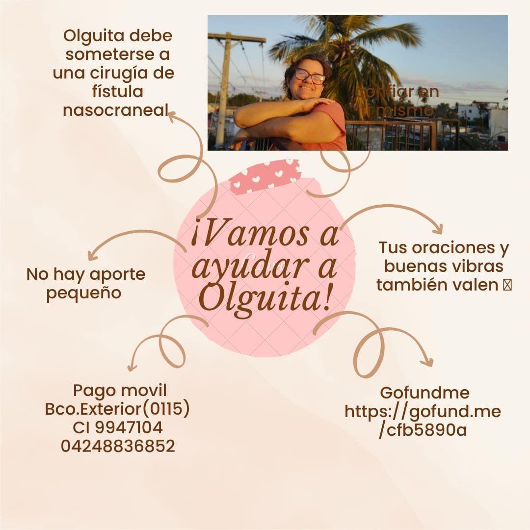 anajulia07's tweet photo. Olguita, mi hermana menor, debe operarse para sellar una fístula nasocraneal que la hace botar líquido cefaloraquideo por la nariz. 
¿Nos ayudas manquesea con un RT? https://t.co/XzNap1LIS8