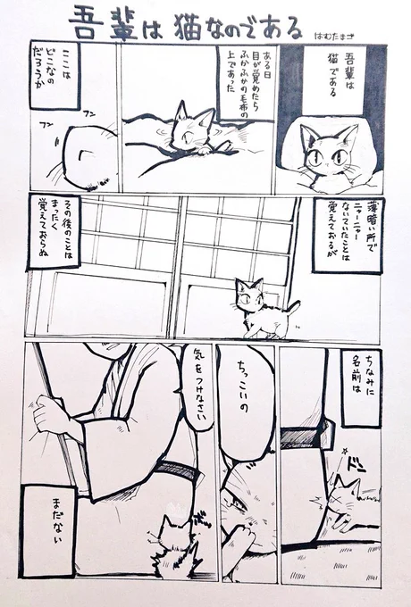 太古に描いた猫まんが① 