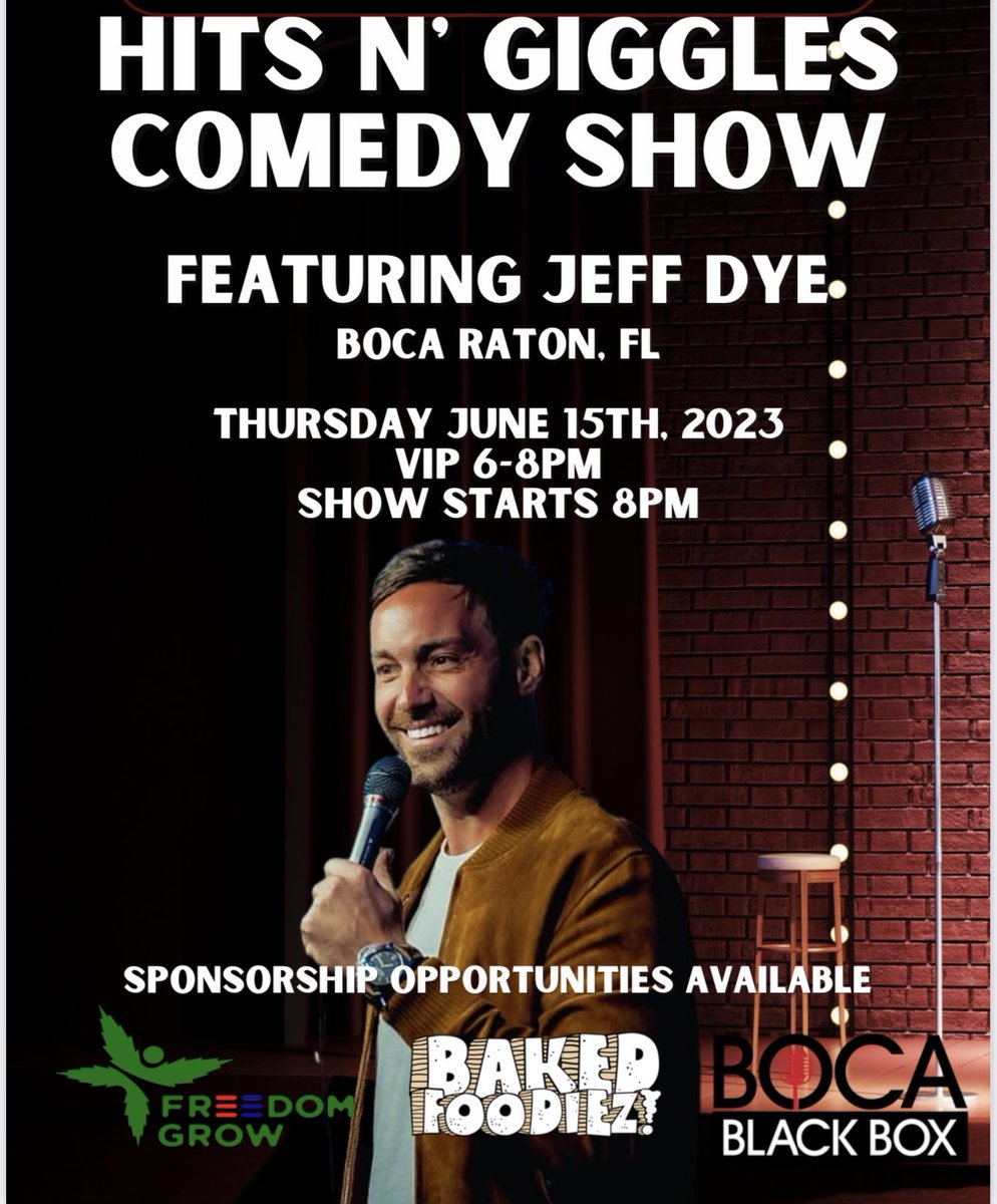 Come join us for a night of laughter for a good cause.Freedomtown Holdings / Fluent will be on site. Free PreRoll for VIP ticket holders.