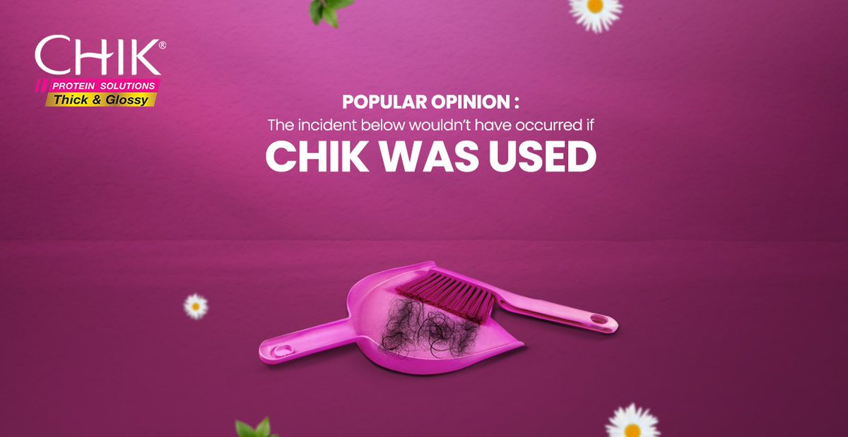 chikbyck's tweet image. No one likes to see their beautiful hair in a dustpan. Try our Chik egg white shampoo today for a hair free dustbin by avoiding hair breakage. 
#CHIKShampoo #BachchaBachchaJaantaHai #ProteinSolutions #HairCare #GlossyHair #HairfallPrevention #NaturalIngredients #HairCareProducts