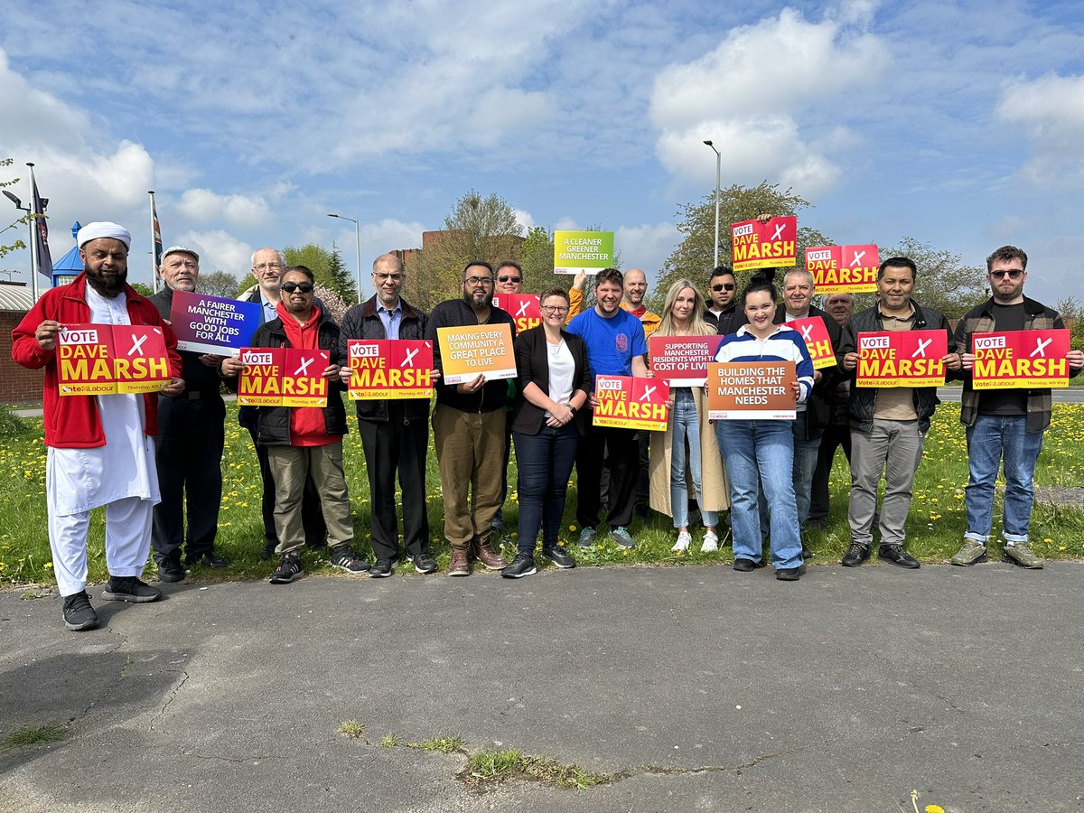 bevcraig's tweet photo. Lots of @McrLabour activists out this morning across the city. This morning I’ve heard from residents voting Labour in Woodhouse park why they’re backing local lad @davidgmarsh https://t.co/dlVMEZpHTw