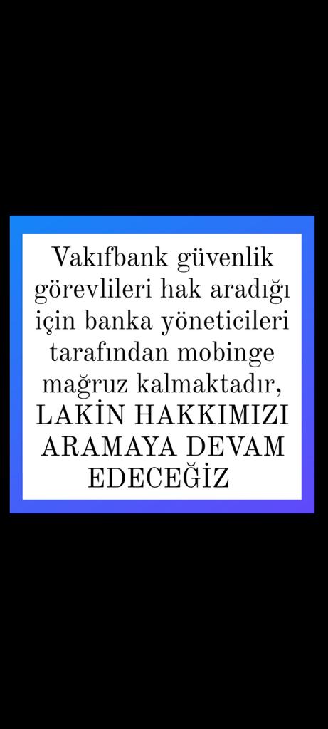 sarus_1's tweet photo. @VakifBank @proftameryilmaz Sağa sola paraları dağıtın ,iş her şeyinizi canı  pahasına koruyan güvenlik görevlilerine gelince yok çekin, hakkımızı helal etmiyoruz ne bu dünyada nede ebedi, üç kamu bankasından sadece Vakıfbank güvenlik görevlileri kadrosuzdur https://t.co/cfX85eKR71