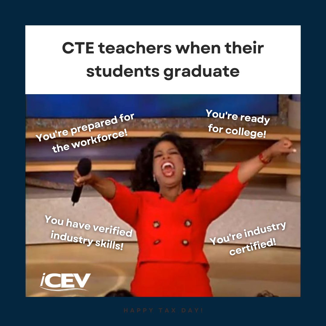 Isn’t it a great feeling looking at your seniors knowing that they have the skills to conquer their dreams?

It must be an even better feeling knowing that YOU helped them get to this point. 

Celebrate your students’ success, but don’t forget to pat yourself on the back! #CTE