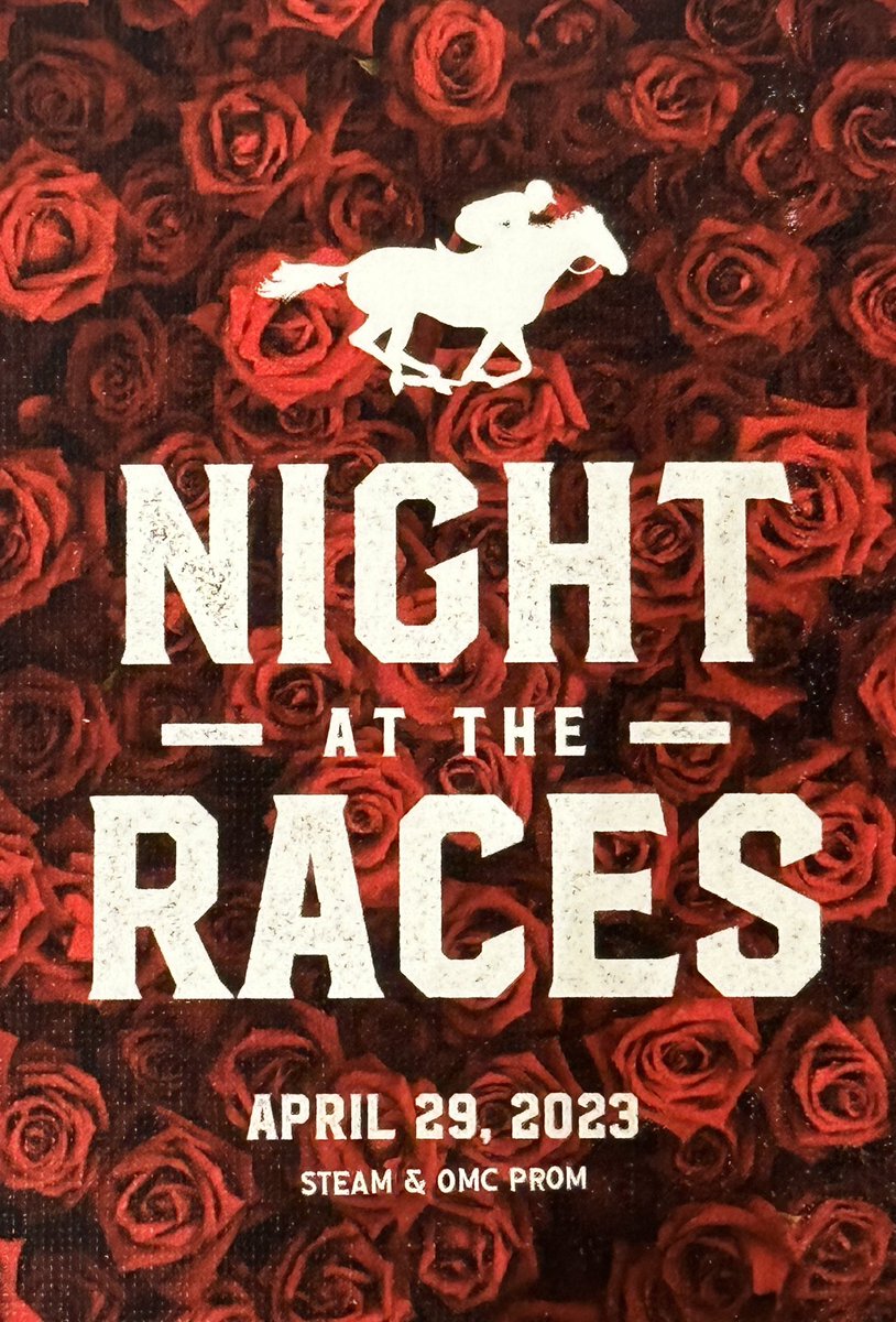 STEAMhigh's tweet photo. Night at the Races STEAM Prom 2023 is setup and ready! Gates open at 8PM! We can’t wait to see you there! https://t.co/4UsLJxefSs