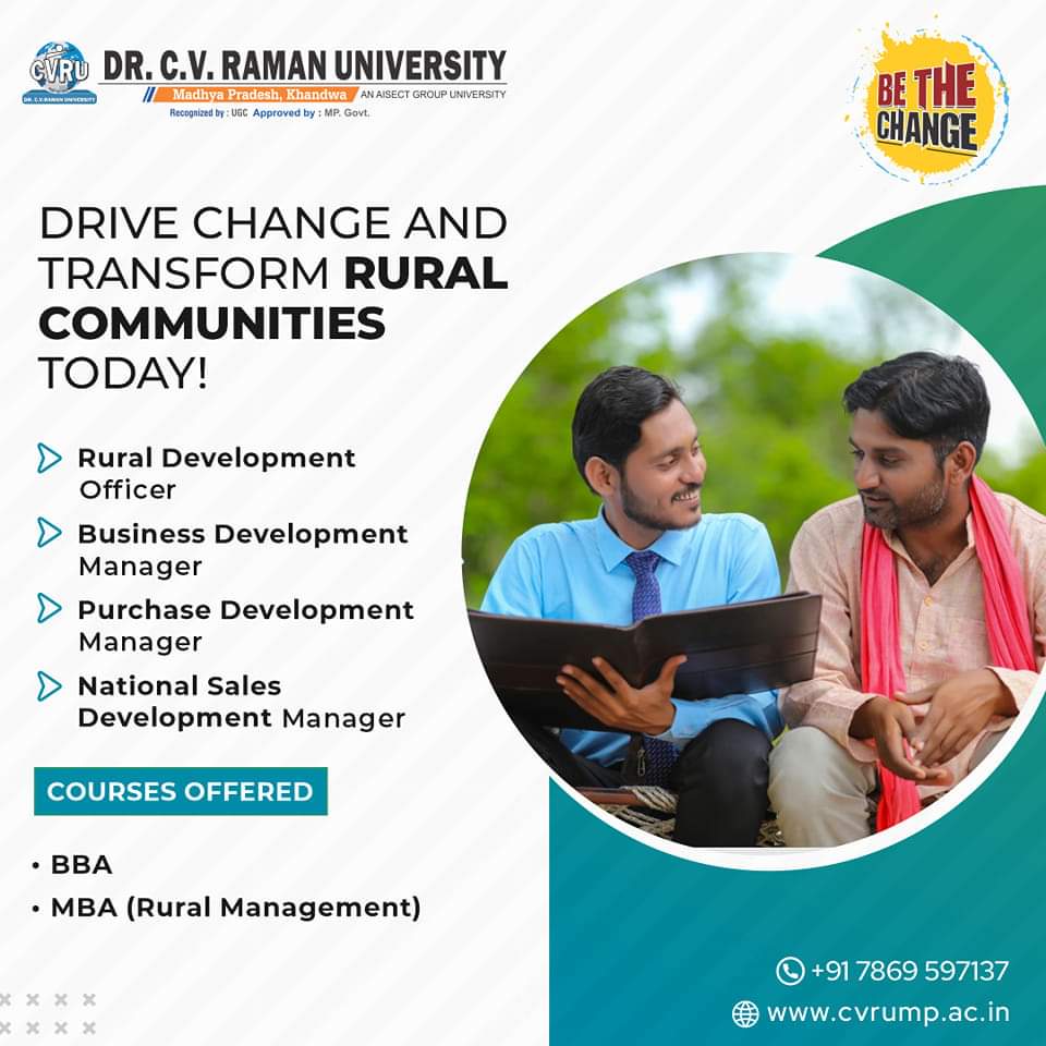 Explore the world of #RuralManagement and pave your way toward a fulfilling career. 
Witness the evolution of rural management practices and contribute towards the betterment of society. 

Choose from our diverse range of courses today to begin your journey.