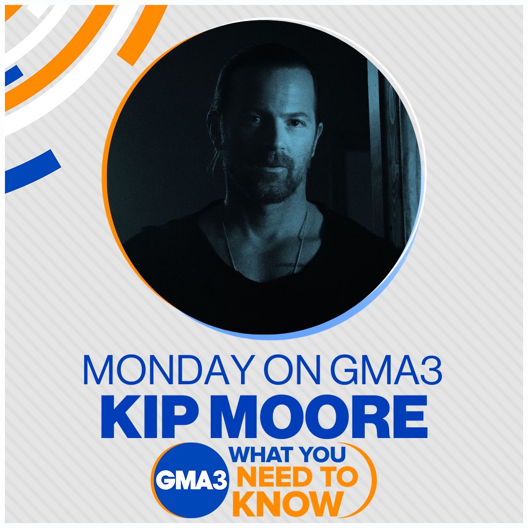 KipMooreMusic's tweet photo. Tune in Monday at 1pm ET / 12pm CT. @ABCGMA3 https://t.co/Edi4kCHHgL