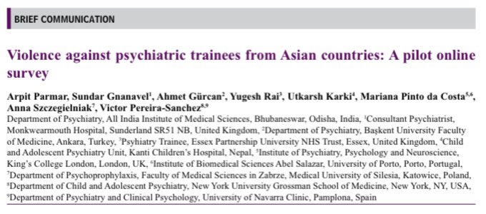 📣 NEW PUBLICATION 📣 #Violence against psychiatric #trainees from #Asian countries. 🌎 You can check the online #survey findings #openaccess here: journals.lww.com/indianjpsychia…
