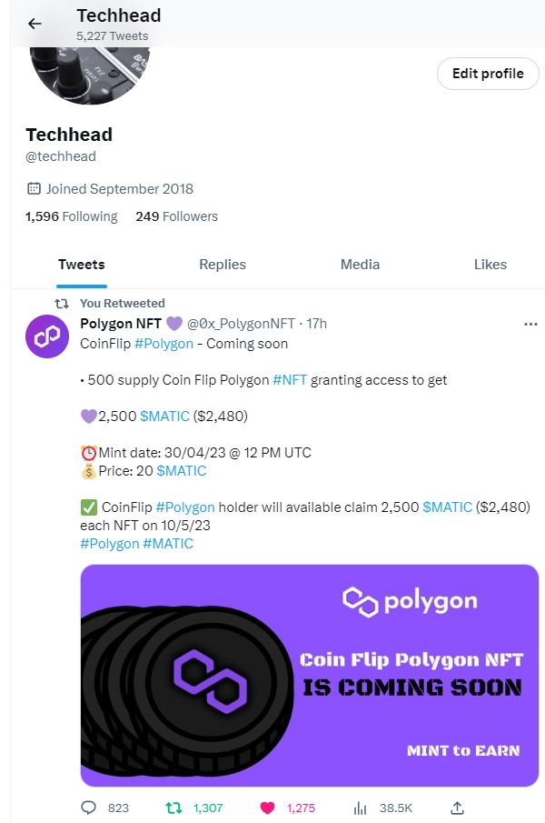 Techhead tweet media