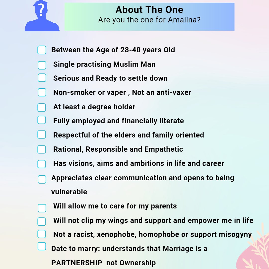 Bismillahirahmanirahim, With my mother's blessings, putting aside fear and shame, I am posting on Twitter and <a href="/TwtJodohMY/">TwtJodoh 🍉</a> in hope to find my better half.

If you are interested, do fill in this form: 
bit.ly/HalfofMyDeen

May Allah ease my efforts, Amin