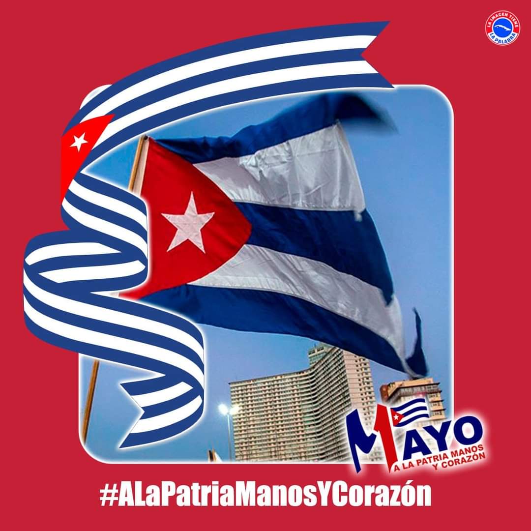 Viva el  #1Mayo 
Con la alegría y entusiasmo de vivir en #Cuba libre y soberana 
Con el 🇨🇺💖🇨🇺 de los cubanos marcharemos este día y siempre. #CubaEsAmor
#CubaManosYCorazón