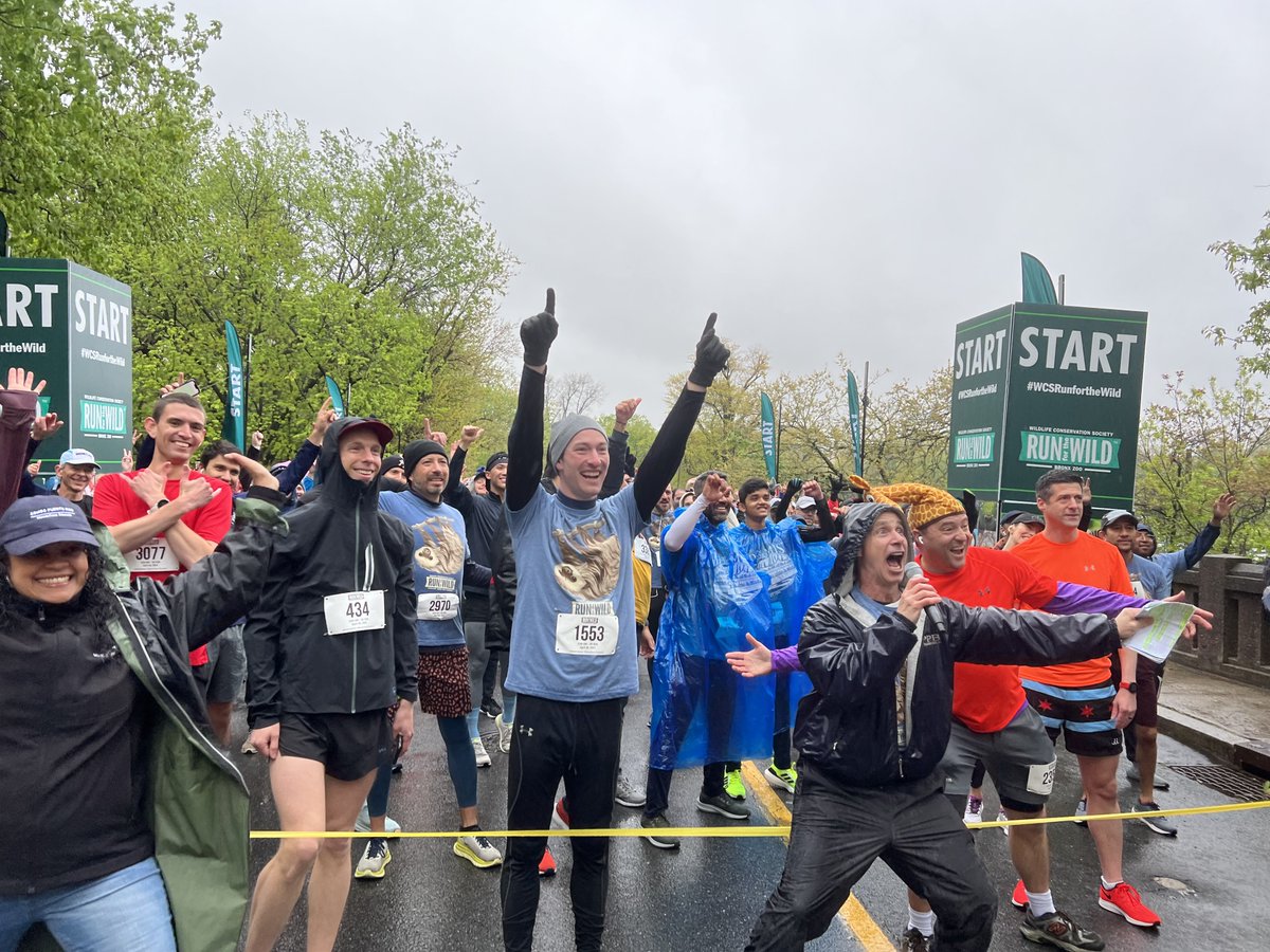 TheWCS's tweet photo. @julielmaher .@JimBreheny, Director of @BronxZoo, thanking runners who've come out to make tracks for sloths.
And they're off! #WCSRunForTheWild https://t.co/lcHyOyeCbV