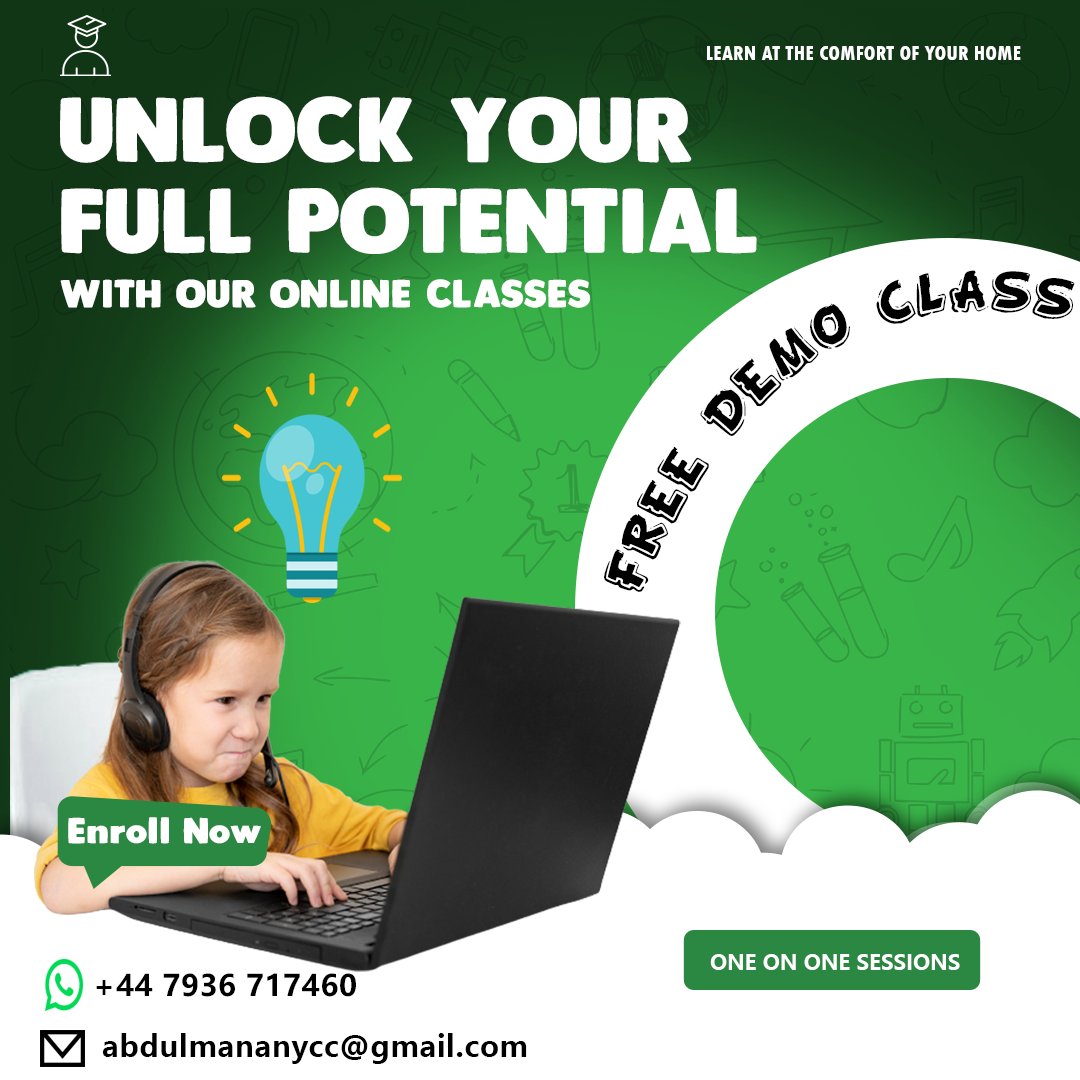 YConlinetuition's tweet image. Learn Smarter, Not Harder: Boost Your Grades with Online Tutoring😎
#OnlineTuition #VirtualLearning #ELearning #DistanceLearning #OnlineEducation #OnlineClasses #RemoteLearning #OnlineTeaching #OnlineLearning #OnlineSchooling #VirtualClasses #OnlineStudy #OnlineAcademics