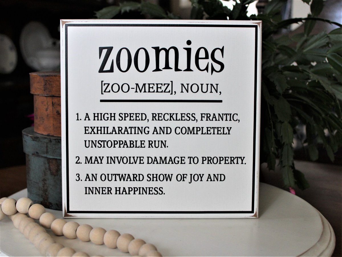 CountryWorkshp's tweet image. #Zoomies, #DogSign or #CatSign, Dog Gift, #DogMom, #DogDad, Crazy Pet, Dog Decor, Cat Decor, Funny Pet #SMILEtt23 #cwsigns  etsy.me/3VgOdyA via @Etsy