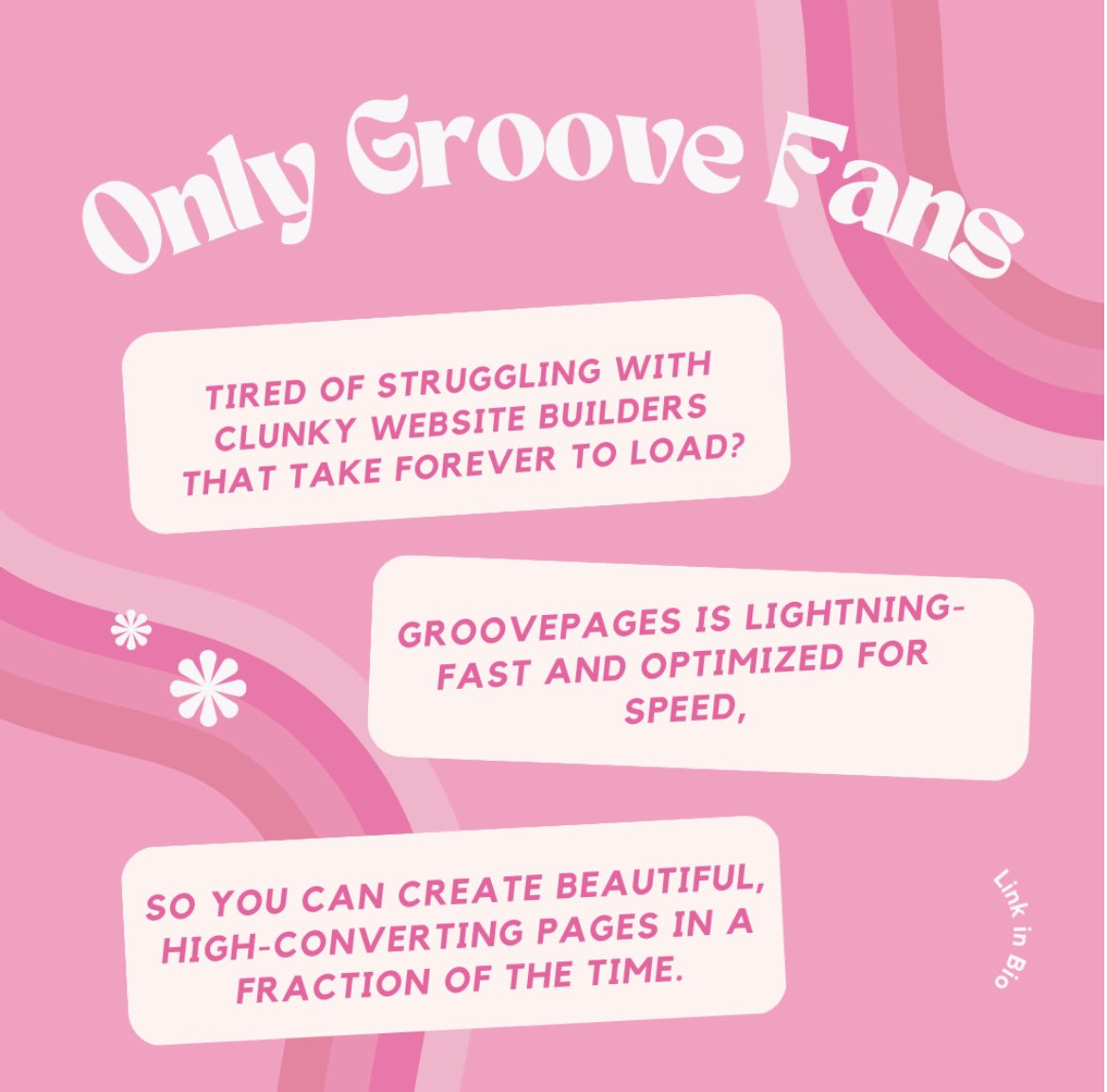 onlygroovecm's tweet image. Tired of struggling with clunky website builders that take forever to load? 
#onlygroovefans #WebsiteBuilder #GroovePages 
GroovePages is lightning-fast and optimized for speed, so you can create beautiful, high-converting pages in a fraction of the time.

linktr.ee/onlygroovecm
