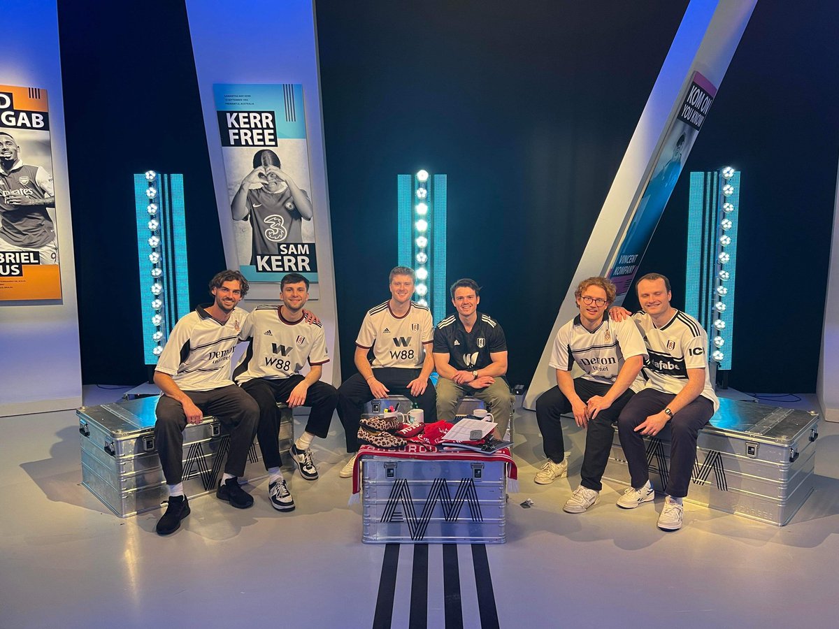 BalfourHarry's tweet photo. Hey @FulhamFC , we had a great time representing the whites on @SoccerAM today, securing a volley CL spot. We are 3 short of a ticket tomorrow, please could you help 3 young mens’ days with a retweet. https://t.co/3wZ03H5yx8